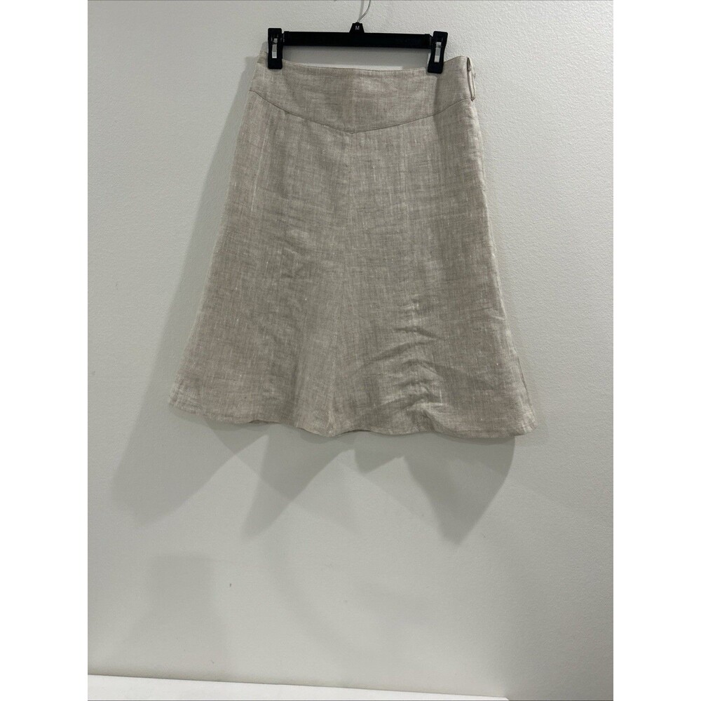 Fuchs Trachtenmoden German Linen Skirt Sz 10 US Natural Beige Landhaus Trachten